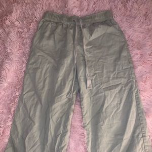 High Waisted Wide Leg Ankle Pants